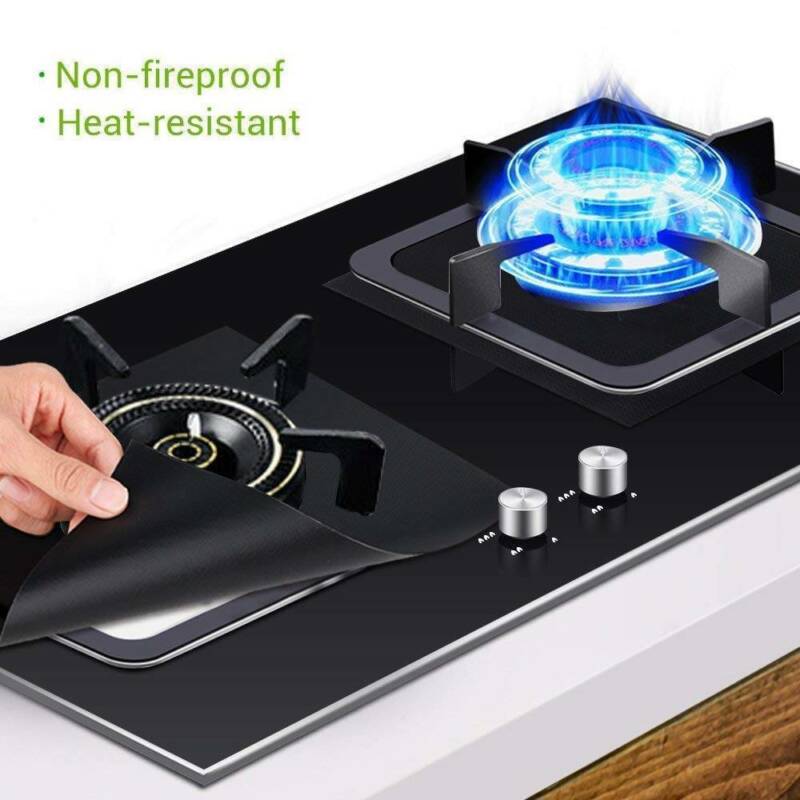 4 pieces Reusable Magic Non Stick Gas Hob Protector Liners
