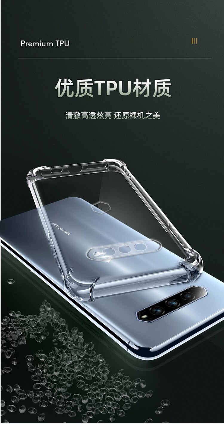 Case Voor Black Shark 4 Versterkte Hoek Airbag Soft Tpu Clear Shockproof Cover Voor Xiaomi Black Shark 4 Pro