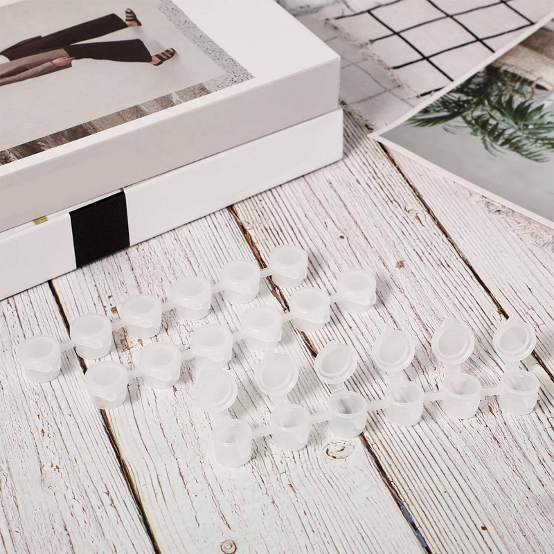 24 Strips Lege Verf Strips Verf Cup Potten Clear Storage Containers Schilderen Arts Ambachten Levert 144 Potten In Totaal