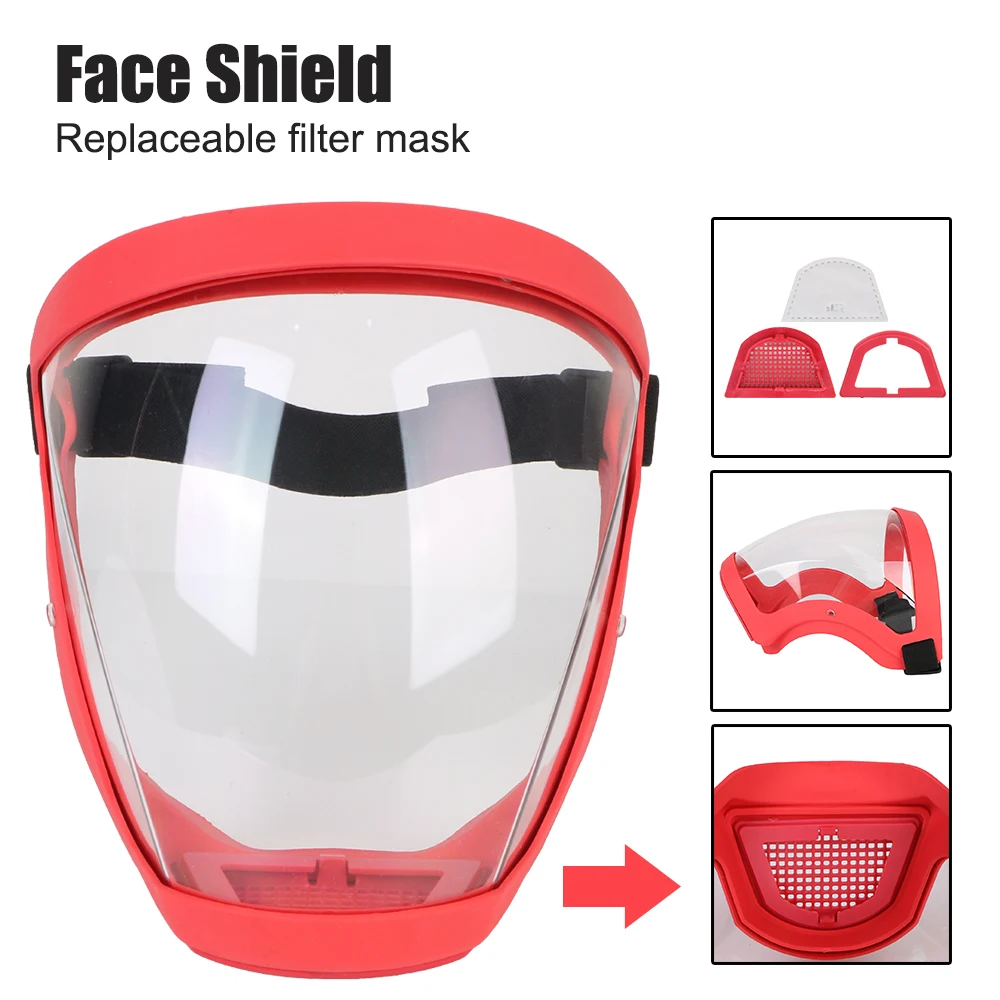 Masque de protection facial complet, tête transparente, couvercle de protection pour les yeux, lunettes, visières d'écran, Anti-poussière, coupe-vent, Anti-buée, outils de cuisine