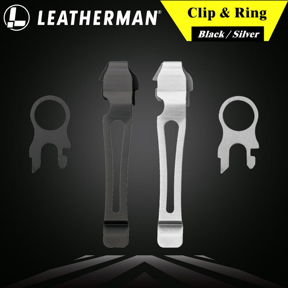Leatherman pikalukitus taskuklipsi ja kaulanauha hopea/musta