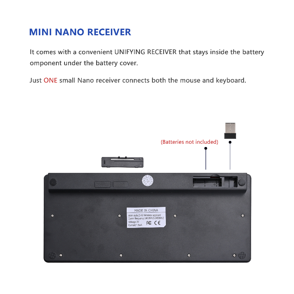 Mini Wireless Keyboard 2.4GWireless Keyboard For ipad Phone Tablet Rubber keycaps Rechargeable keyboard For Android ios Windows