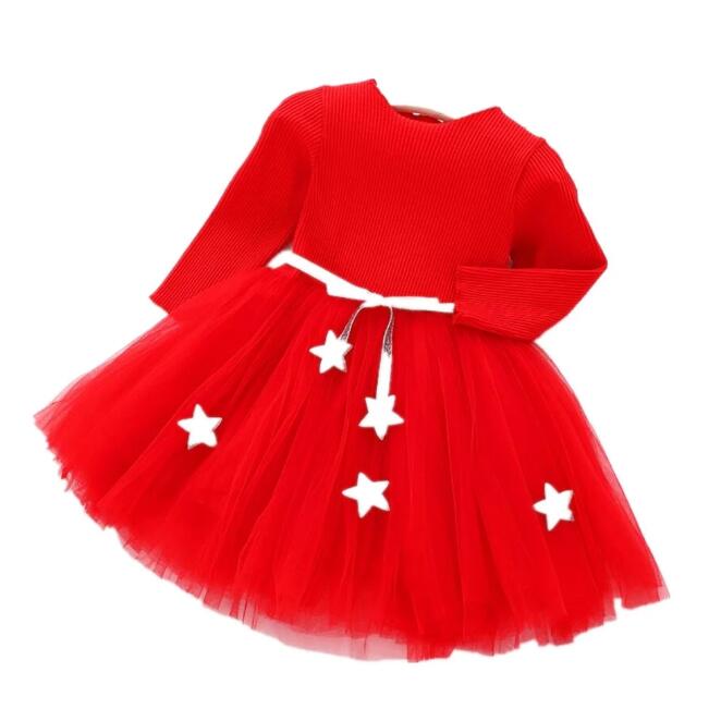 Moda uszy królika dziewczynka sukienka zimowa ładny gruby kaszmir sukienka + kwiat futro kamizelka dziewczyny odzież 2 sztuk zestaw dla 1 2 3 4 5 lat: czerwony / 12 m