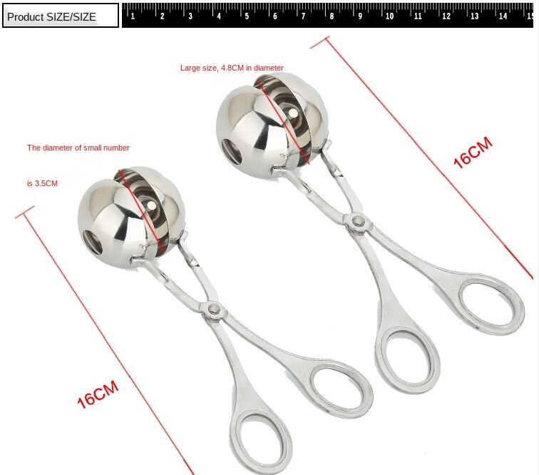 Pastillero de acero inoxidable para hacer albóndigas, bola redonda, Bola de carne, Clip, Bola de pescado, 304