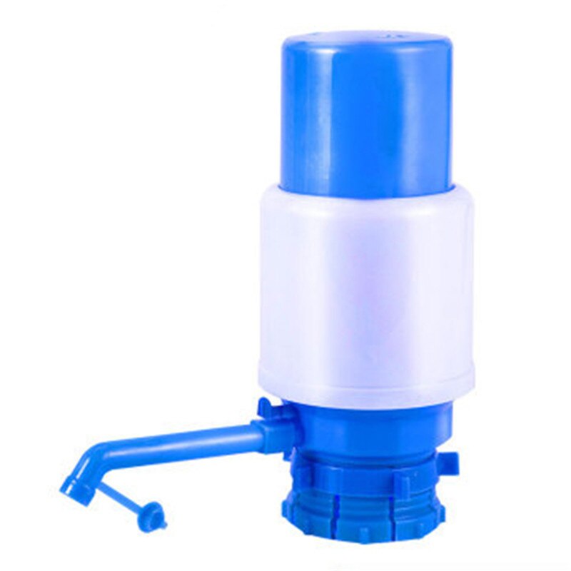 Användbar bärbar dricksvattenflaska handpress avtagbart rör innovativ vakuumpump manuell pumpdispenser: Blå 2