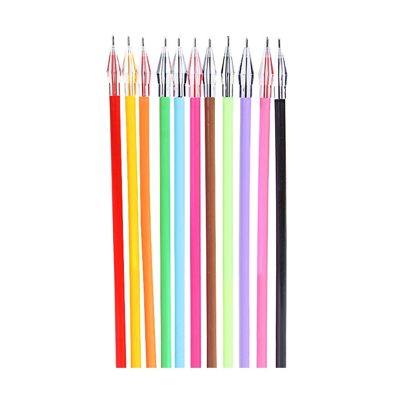 0.5mm 12 Colorful Ballpoint Pen Accessory Set Nibs with Colorful Diamond-shaped Nibs for Smooth Writing