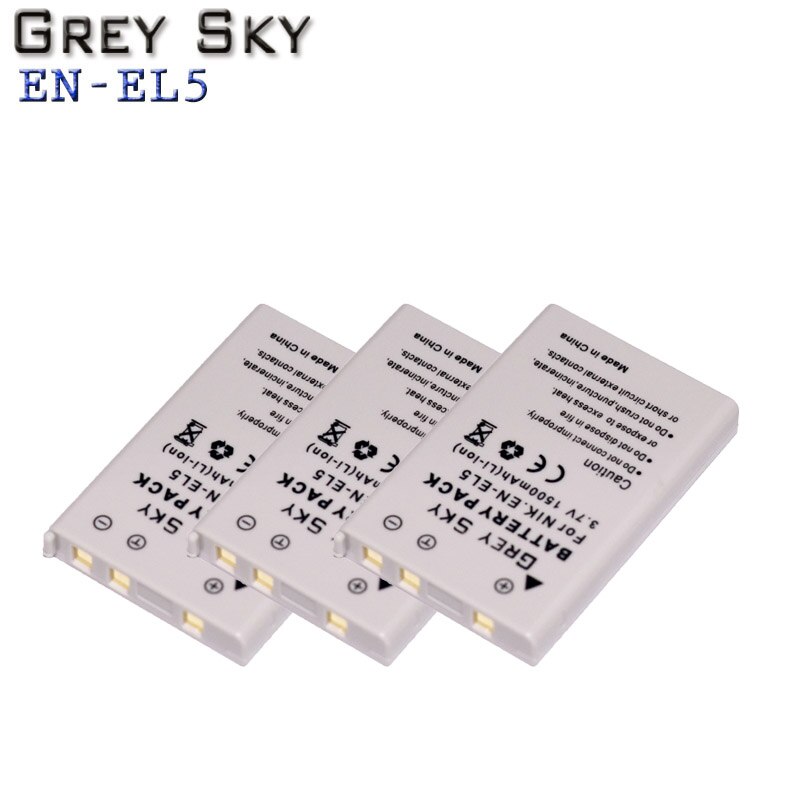 EN-EL5 EN EL5 ENEL5 batería + cargador USB LCD para NIKON Coolpix P530 P520 P510 P100 P500 P5100 P5000 P6000: 3 battery