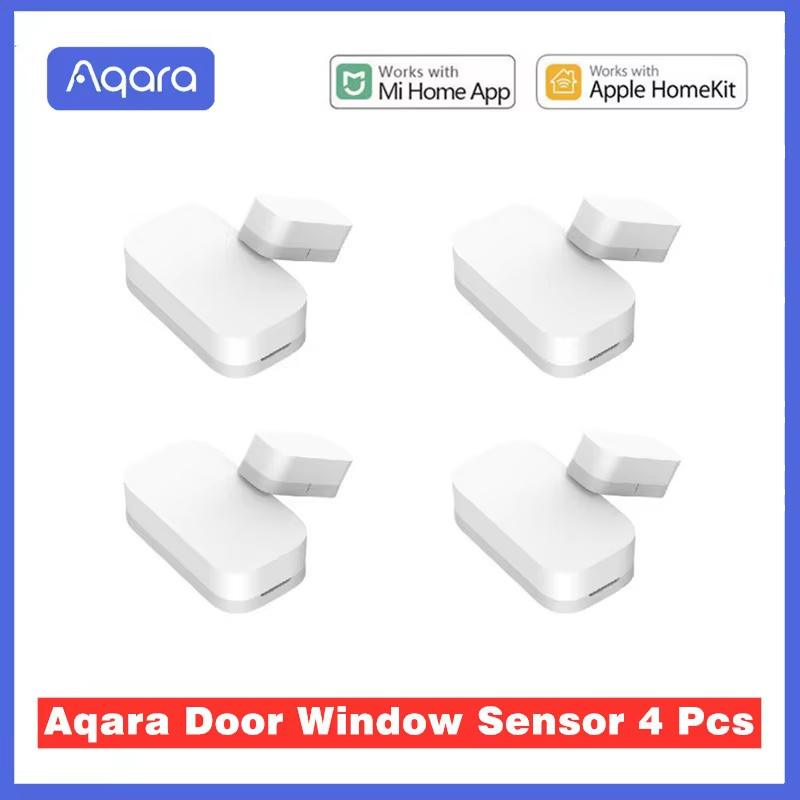 Aqara-Sensor de puerta y ventana Zigbee, conexión inalámbrica, Mini Sensor de puerta que funciona con la aplicación Mi Home para Xiaomi Smart Home: Rojo