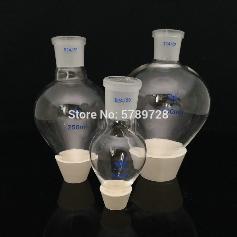 1 st 50ml to 2000ml 19 #24#29#  standard päronformad flaska med frostad mun, laboratorieglasbehållare med avsmalnande botten