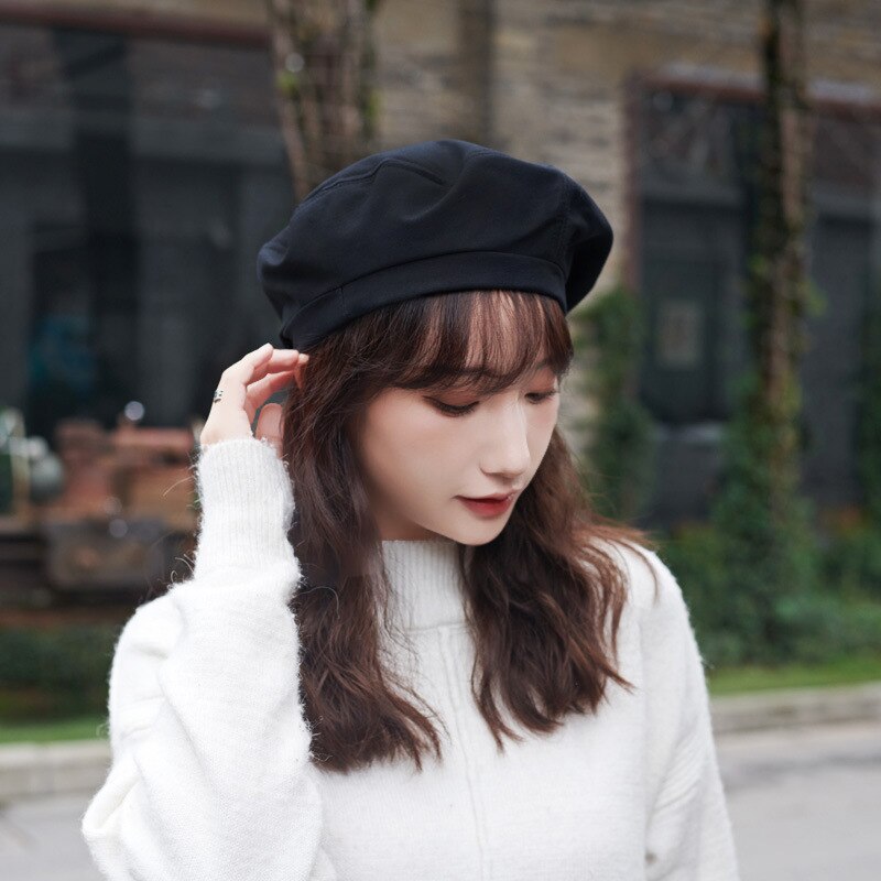 Cappelli da berretto Vintage ▾ britannici giapponesi con cappello da pittore universale per cappelli da donna in cotone a strisce regolabili