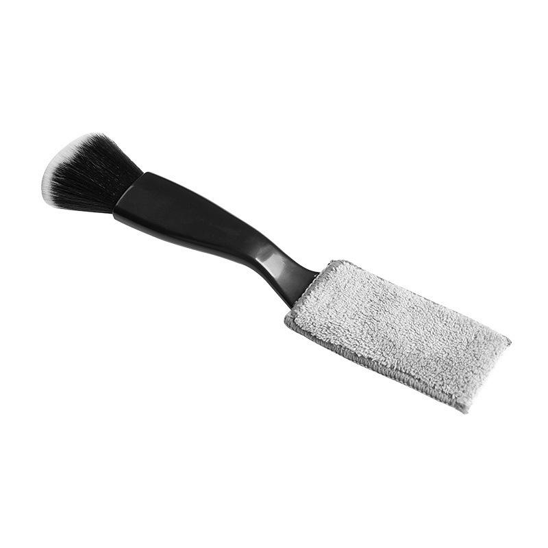 Car Interior Cleaning Brush Double Head Portable Dust Remover Tool for AC Outlet Dashboard Auto Maintenance: black