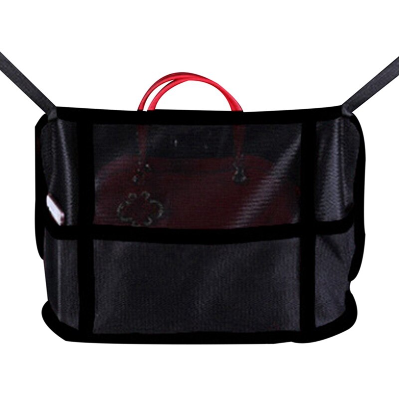 1PC Car Net Pocket Handbag Holder Universal Multifunction Car Organizer Seat Gap Storage Mesh Pocket Interior Accessories: 12228BK2