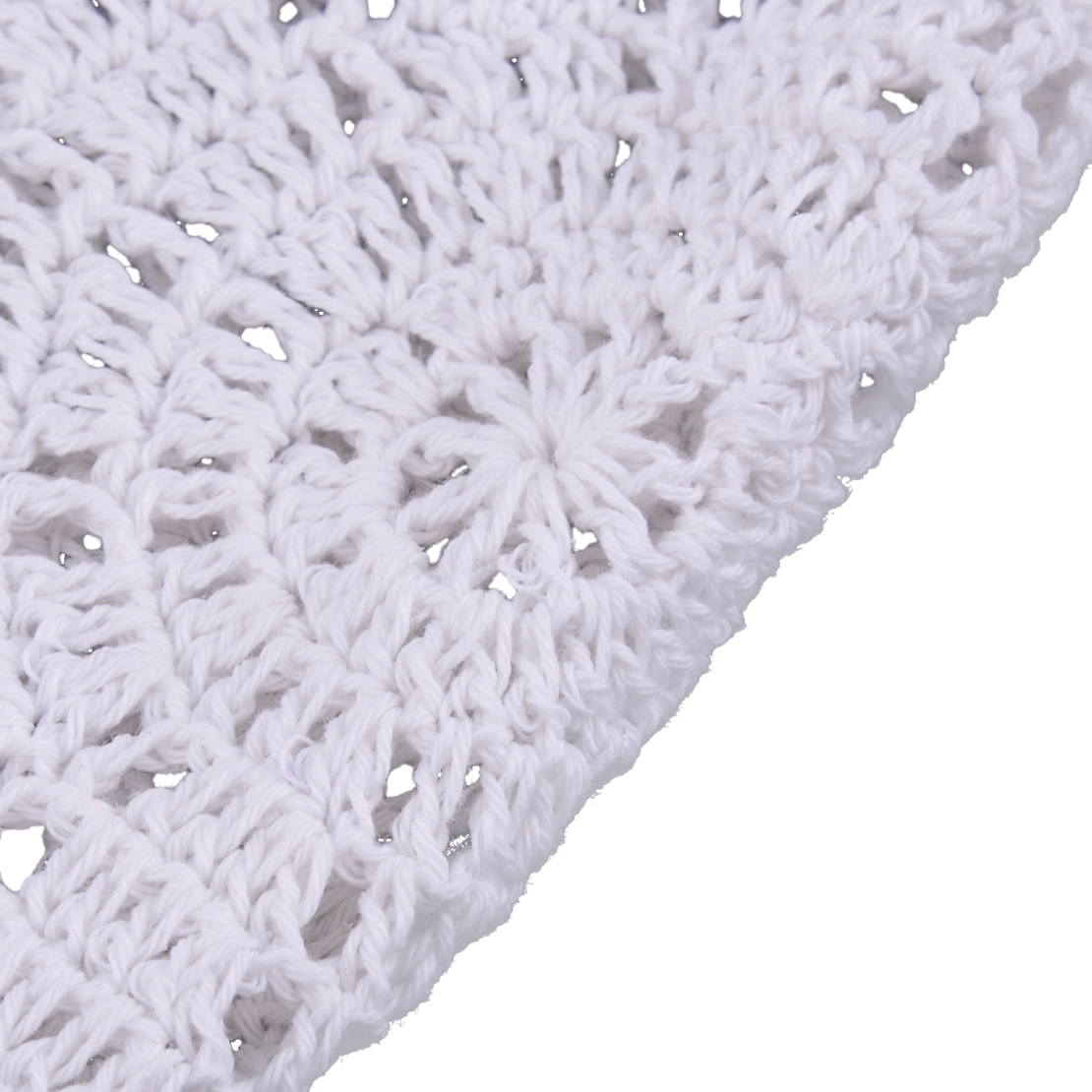 1Pc White Pure Cotton Handmade Crochet Lace Doily Table Placemat Round Flower Coaster Mat Floral Pattern Diameter 40 cm