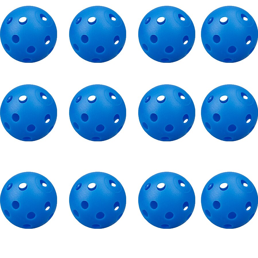 Pelotas para practicar Golf, pelota hueca de plástico para entrenamiento, de colores, de flujo de aire, para practicar, rango de conducción, 12 Uds.: Blue