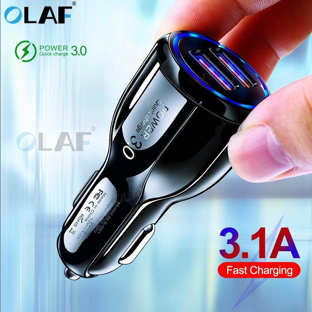 Olaf chargeur de voiture pour téléphone portable Charge rapide 3.0 USB chargeur pour iPhone 11 Pro max Samsung A90 A50 Hauwei Mate 30 chargeur rapide