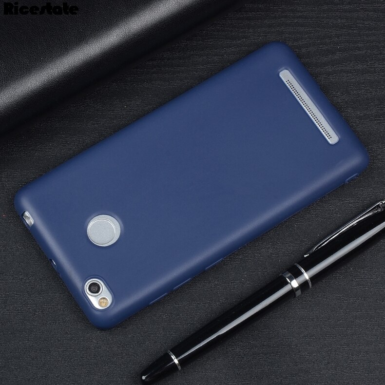 Ricestate do obudowy Xiaomi Redmi 3 S Silicon TPU jednolity kolor i przezroczysta obudowa tylna Redmi 3 Pro do obudowy Xiaomi Redmi 3 S 3 S: Redmi 3S / Niebieski