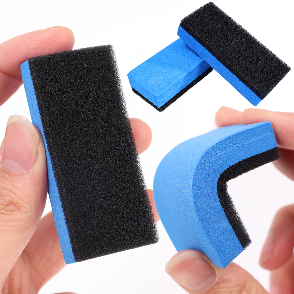 5/10/20/30 Uds. Esponja aplicadora de revestimiento cerámico para coche, esponjas para capa de cera Nano de vidrio, esponja cuadrada azul y accesorio de limpieza de tela