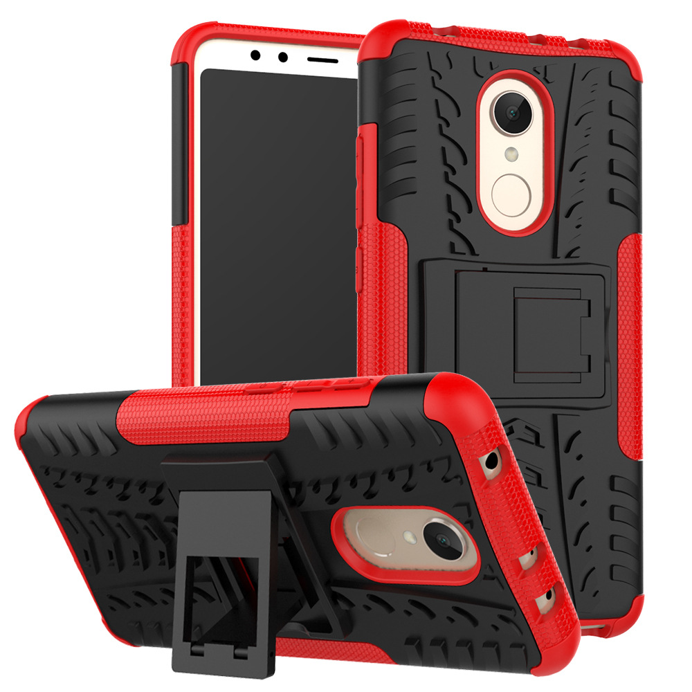 Telefon fall für Xiaomi Redmi 5 Plus fall für Xiaomi Redmi 5 fall stoßfest tpu silikon harte rückseitige abdeckung für xiaomi Redmi Note 5: for Redmi 5 Plus / grip armor red