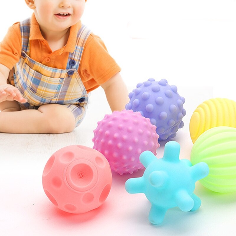 Textured Multi-ball Suit,Tactile Sensory Ball, Bath Ball Toy, Baby Grip Ball, Sensory Ball