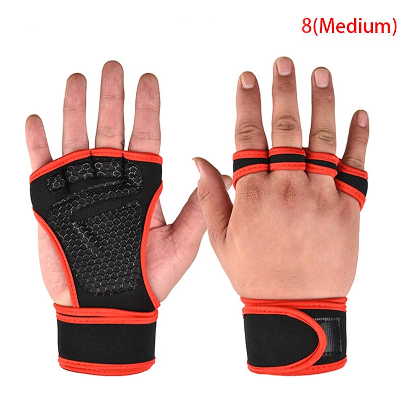 1 paar gewichthefhandschoenen voor dames heren fitness sport bodybuilding gymnastiek handgrepen gym handpalmbeschermer handschoenen: Pgod 0018-n8