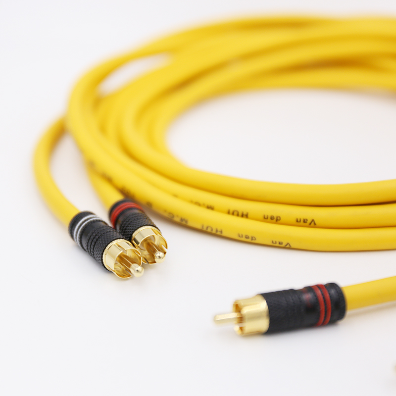 Brand Hifi Audio D102 MK III Silver Plated Rca interconnect Cable with Gold Plated RCA Plug