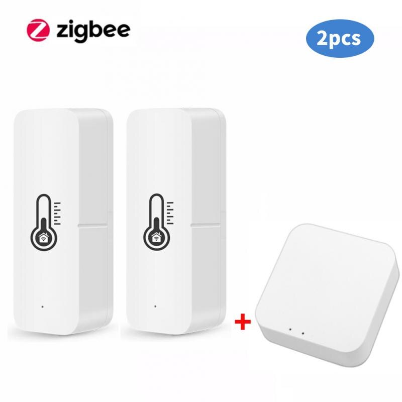 Wifi ZigBee Tuya Smart Temperature And Humidity Sensor Smart Home Indoor Hygrometer Controller Monitoring For Alexa Google Home: B