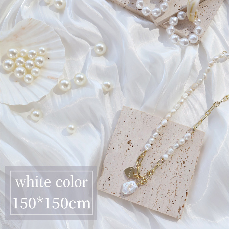 Accesorios de fotografía novedosa, fondo de , tela de seda, Color sólido, fotografía de estudio fotográfico para joyería, juguete cosmético, producto pequeño: Plata