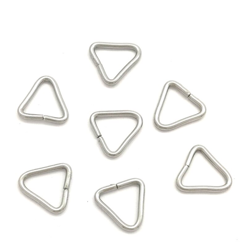 100pcs Hypoallergenic Stainless Steel 0.7x6 0.8x7 1x8 1.2x10mm Triangle Jump Ring Connector for DIY Jewelry Making Finding Craft