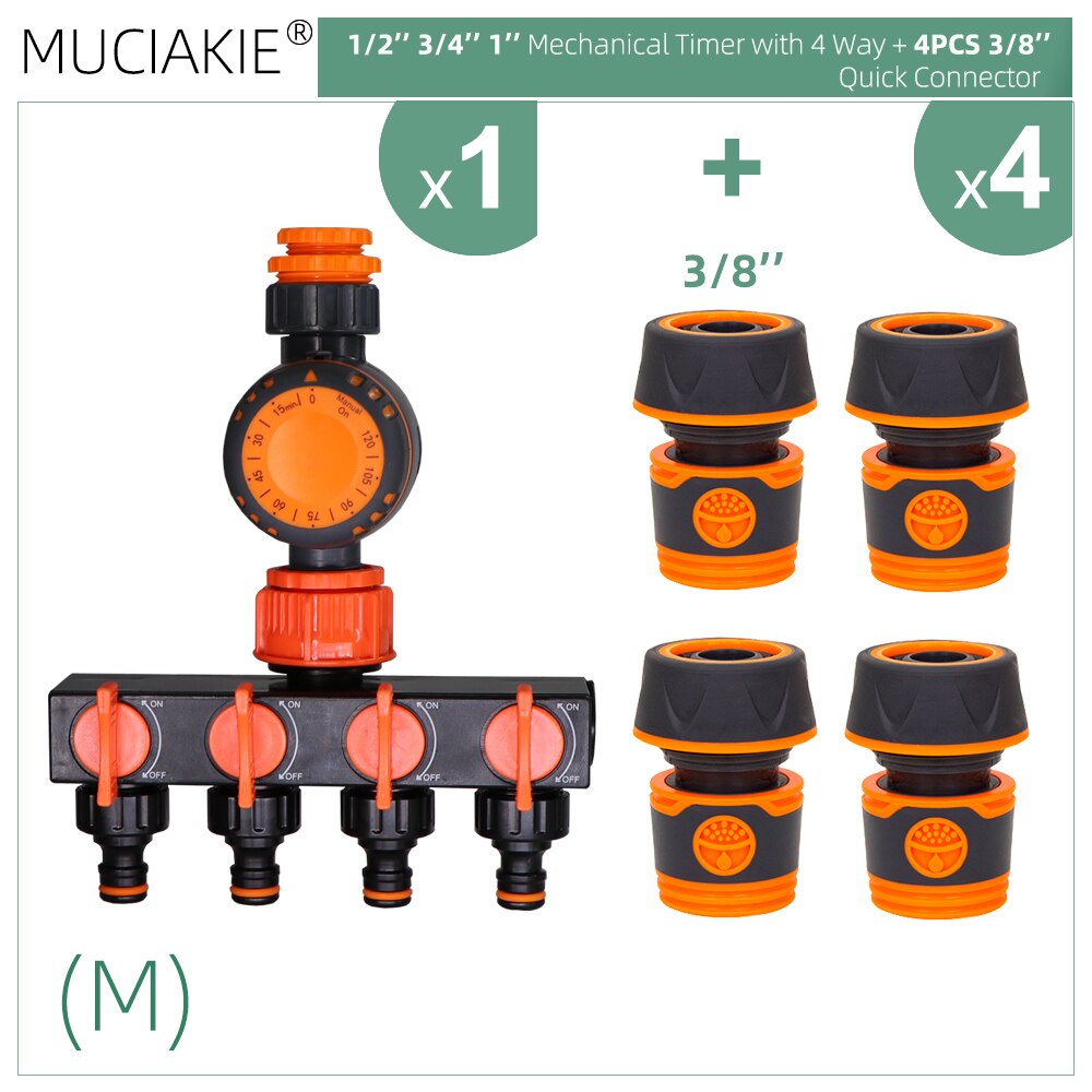 Irrigation Controller Automatic Garden Watering Intelligent Mechanical Daily Water Timer for Outdoor Hose Drip Sprinklers Tool: M