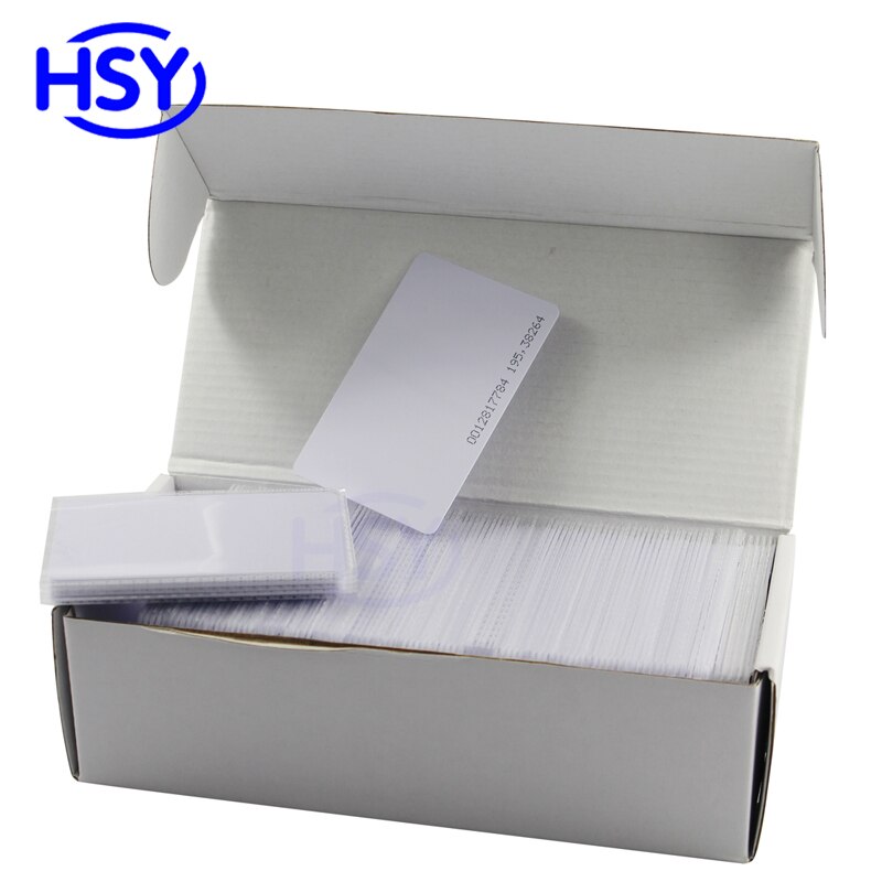 Hsy 125 khz proximity em id älykortit rfid kulunvalvonta  tk4100 em4100 valkoista korttia
