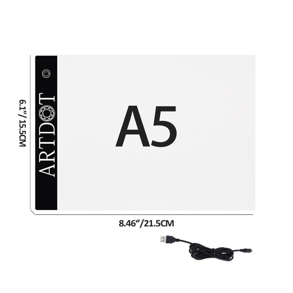 Diamond Painting A3/A4/A5 Led Light Pad Board for Diamond Art Painting Tools Led Lamp USB Powered Diamond Embroidery Tool: A5 Light Pad