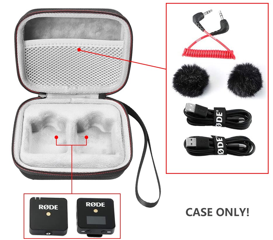 La più nuova custodia rigida da viaggio per il sistema di microfoni Wireless compatto con custodia per il trasporto