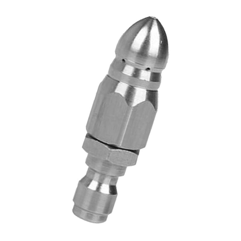 1/4 tommer højtryksrenser af rustfrit stål afløb kloak rensning pipe jetter spray quick plug afløbsslange dyse tilbage slidstyrke
