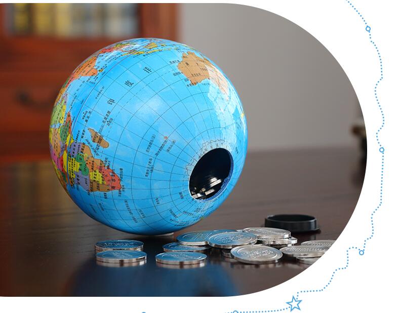 Children's piggy bank globe piggy bank piggy bank personality adult can not enter the shatter-resistant boy female