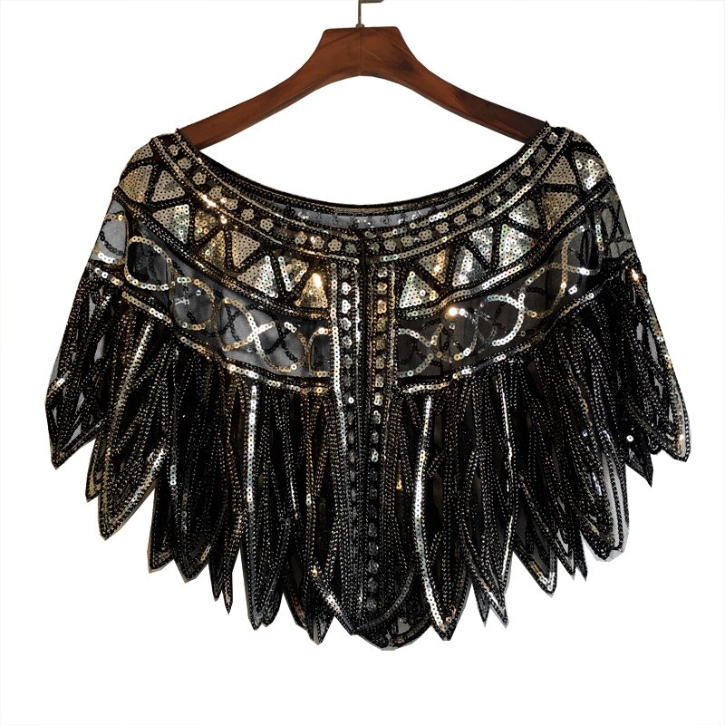 Sequined bolero kvinder bryllup kappe til kjole rød abrikos blå sort guld bolero kappe til brude sjal cape shrug: 3