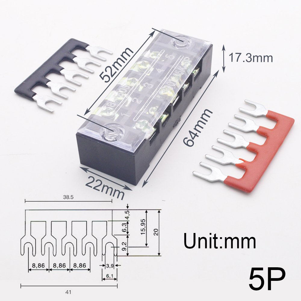 Brass Junction Box Electrical Screw Terminal Block and Insulated Barrier Strip Wire Connector Connecter Electronic Cable Contact: Lavender