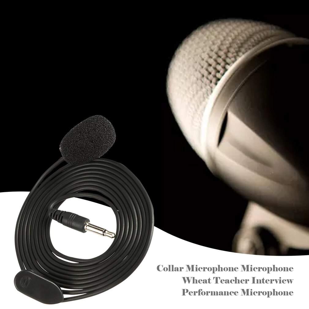 3.5mm Jack Handsfree Speeching Microphone External Clip-on Lapel Lavalier Teaching Phone Wired Condenser Mic For iPhone PC