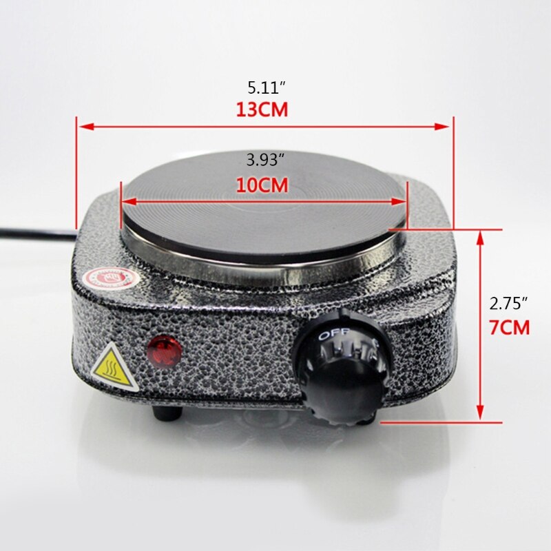 Portable Electric Burner 500W Single Stove Mini Hotplate Adjustable Temperature