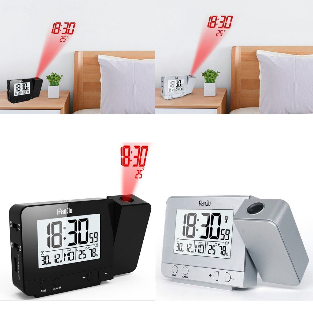 Digital Projection Alarm Clock LED Wall Ceiling Display Projector