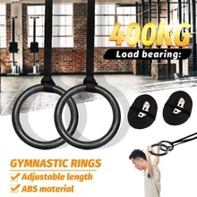 28mm Fitness Gymnastic Rings Pull-ups Training Sports Indoor Fitness Heavy Duty Exercise Ring Gym ABS+Polyester Ribbon