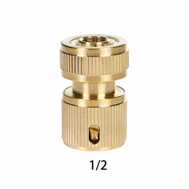 Hose Pipe Fitting Set Garden Sprinkle Water Hose Connector Pipe Adaptor Tap Quick Connector Eith Brass Material Spray Nozzle: 1 2