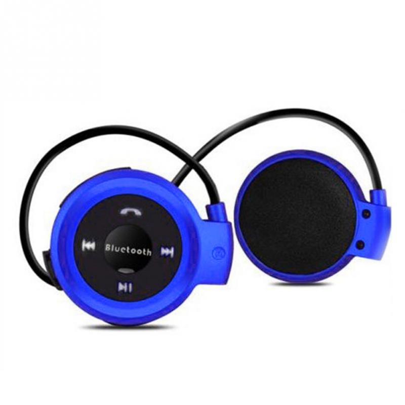 Mini503 Bluetooth 4.0 casque 503 Mini Sport sans fil casque musique stéréo écouteurs + fente pour carte Micro SD + haut-parleurs FM: Bleu