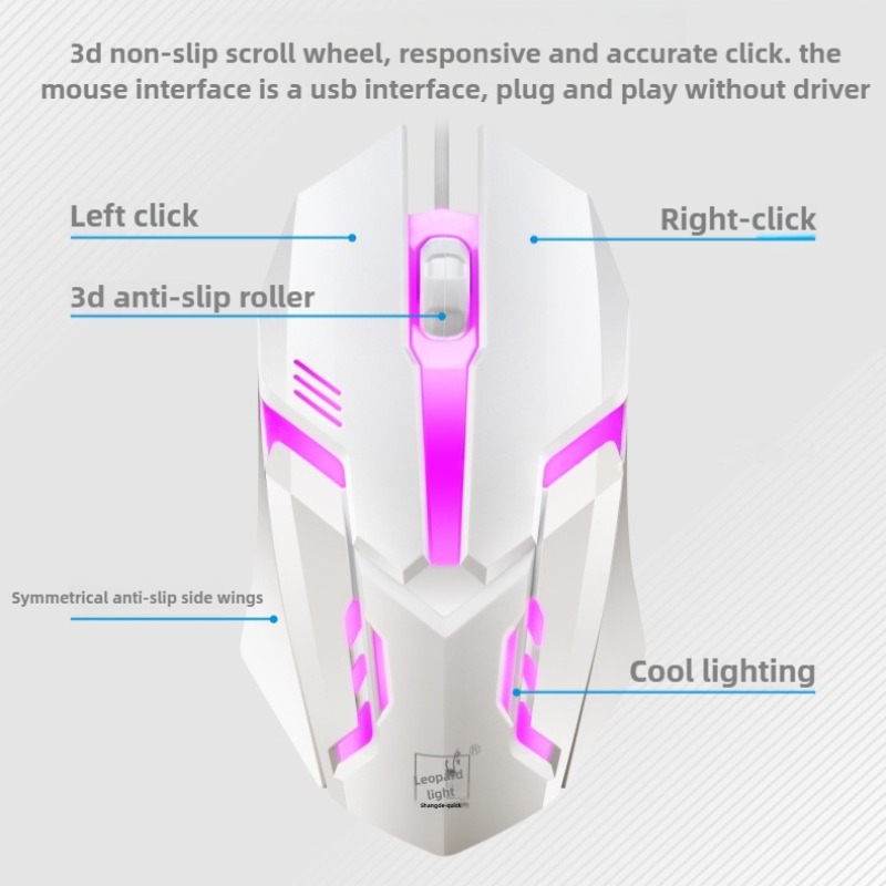 Gamer Keyboard And Mouse Combo Set RGB LED 104-Key Wired Gaming Keyboard Mouse Set for Notebook Laptop Desktop PC Tablet