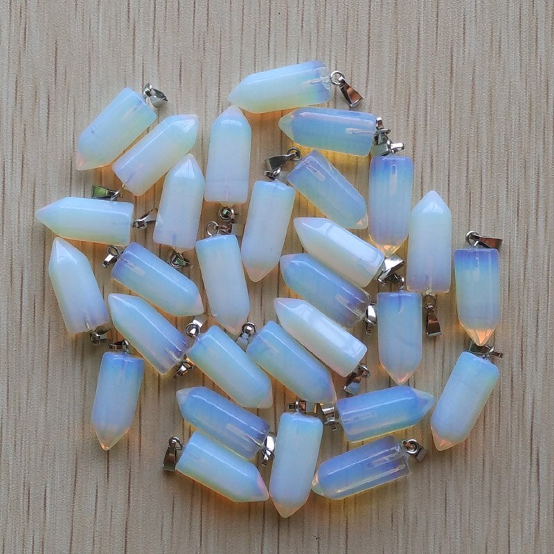 50pcs/lot bestselling good natural stone mix point pillar pendants for jewelry making