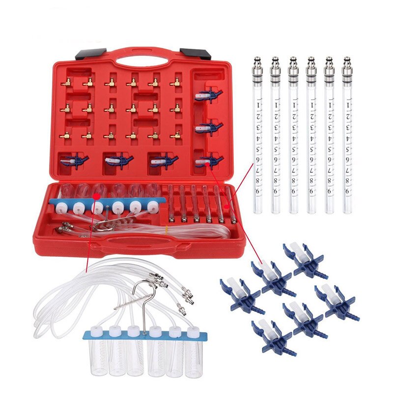 Diesel Injector Detection Tool Kit Common Rail Adaptor Fuel Tester Set Diesel Injector Flow Meter Test Tools