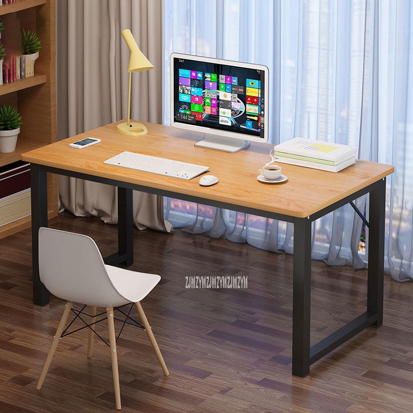 120/140cm*60*72cm Computer Desk Laptop Table for Home Office Working Study Wooden Desktop Steel Frame Durable Simple Desk Table