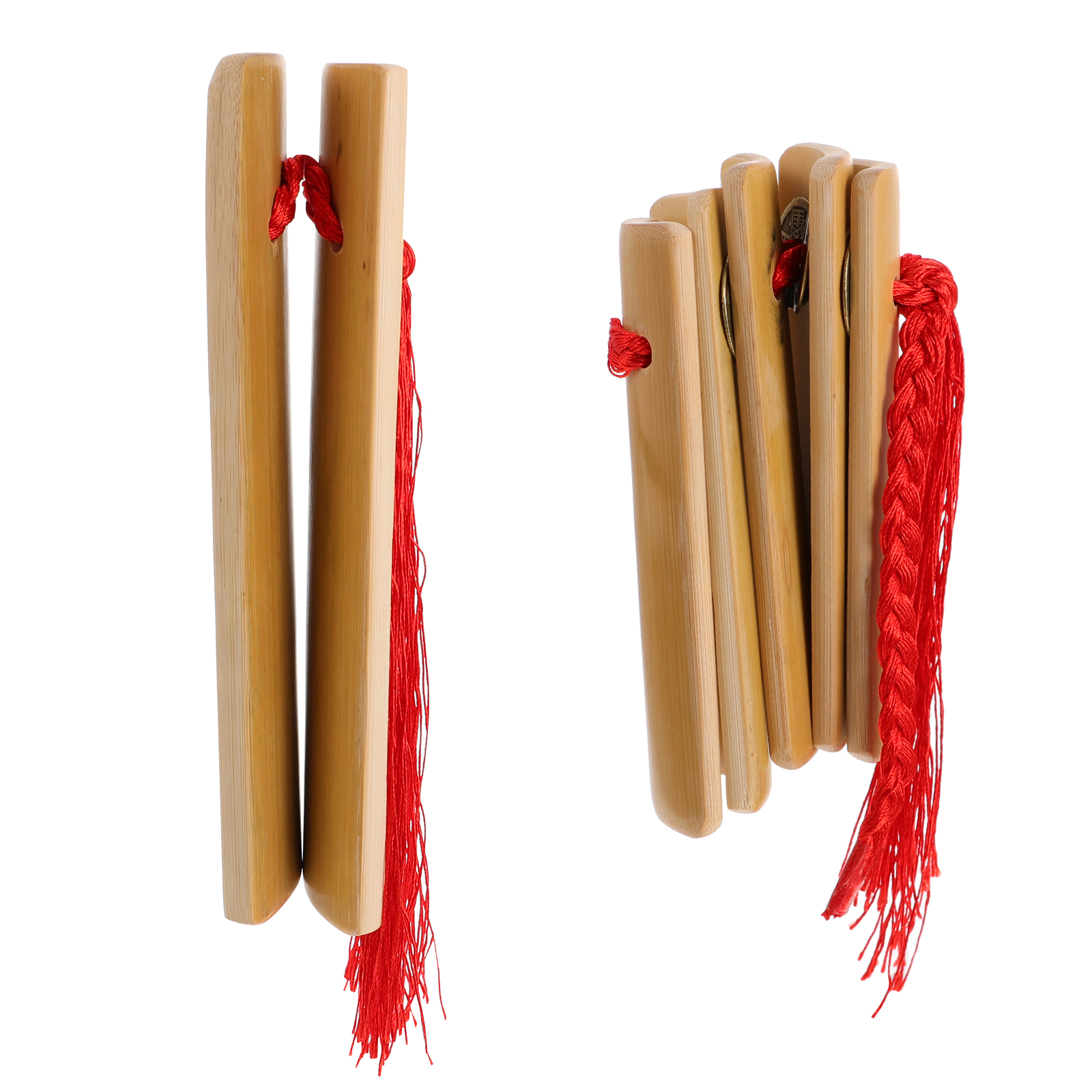 1 Pair Chinese Traditional Kuaiban Clapper Bamboo Instrument Hand Percussion