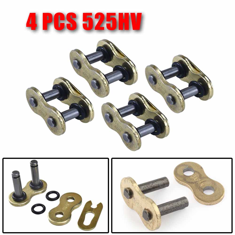 4x Motorrad Stock Kette O-Ring O Ring 520 HV-120L Universal- Niet Anschluss Verknüpfungen für 428 520 525 530 428 520 525H 530H
