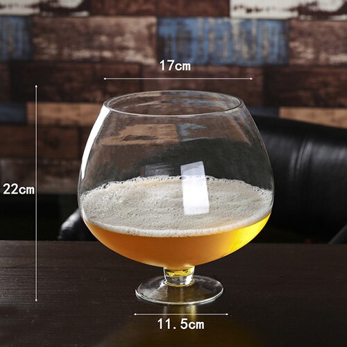 Super helado de goteo de vidrio de frutas de alta torta red rojo vaso para bebidas frías postre helado gigante: Transparente