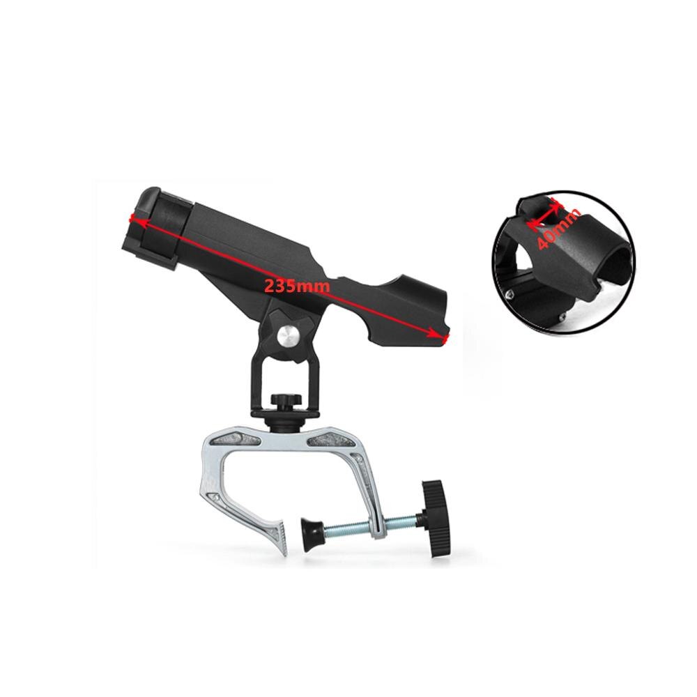 Fishing Rod Holder clamp on Adjustable Removable 360 degree Kayak Boat Support Pole stand Bracket Plastic Fishing Rod Holder